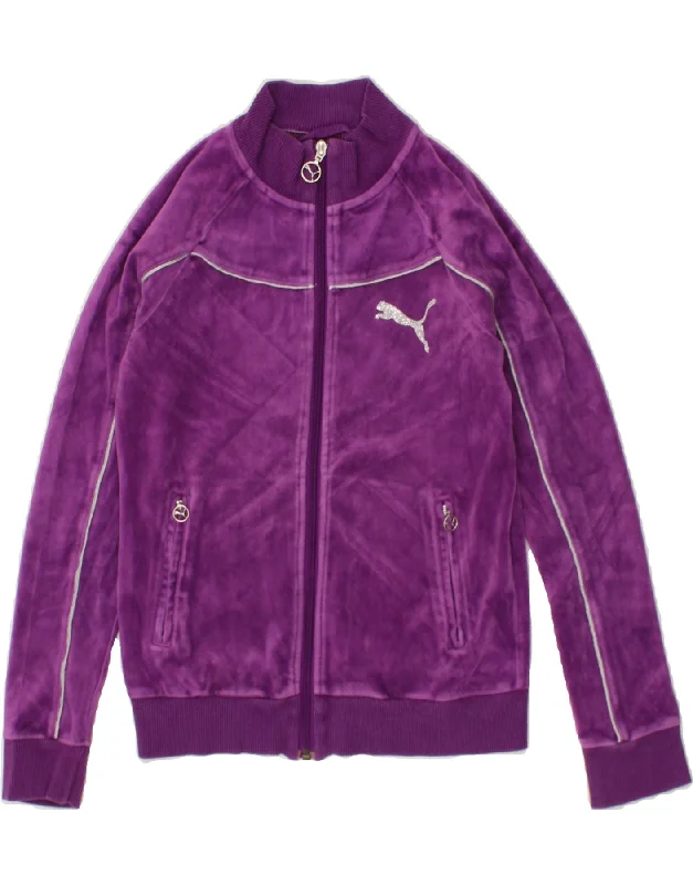 Men's Coats for Everyday WearPUMA Girls Tracksuit Top Jacket 11-12 Years Purple Polyester