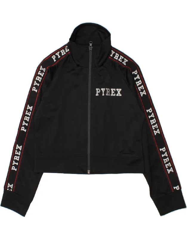 Men's Coats for Snowy WeatherPYREX Girls Graphic Tracksuit Top Jacket 4-5 Years  Small Black Polyester
