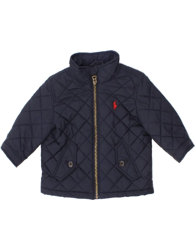 Men's Coats with Velcro ClosuresRALPH LAUREN Baby Boys Padded Jacket 9-12 Months Navy Blue Polyester