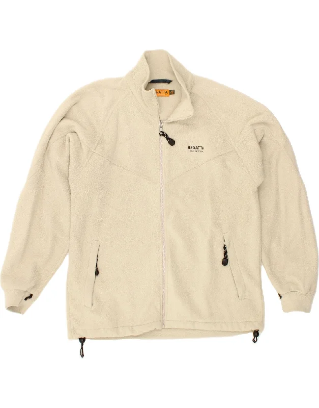 Modern Men's Field JacketsREGATTA Mens Fleece Jacket UK 38 Small Off White Polyester