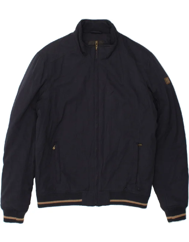 Cool Men's Pea CoatsSERGIO TACCHINI Mens Bomber Padded Jacket IT 52 XL Navy Blue Cotton