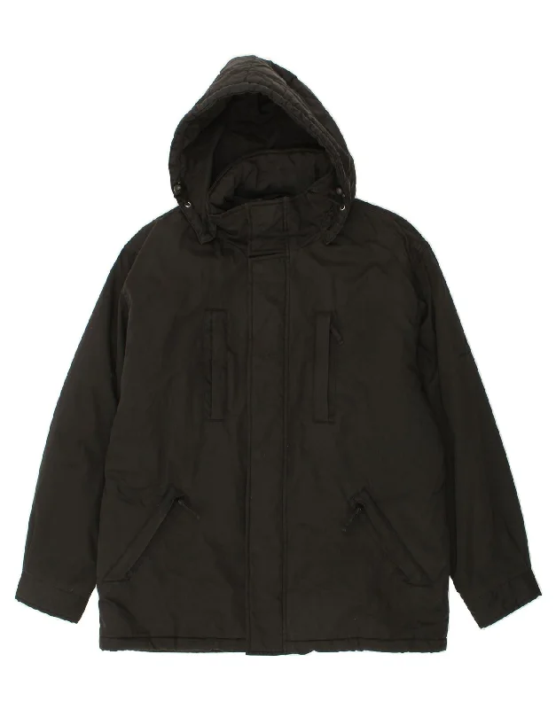 Men's Coats with Reflective StripesSERGIO TACCHINI Mens Hooded Windbreaker Jacket UK 38 Medium Black