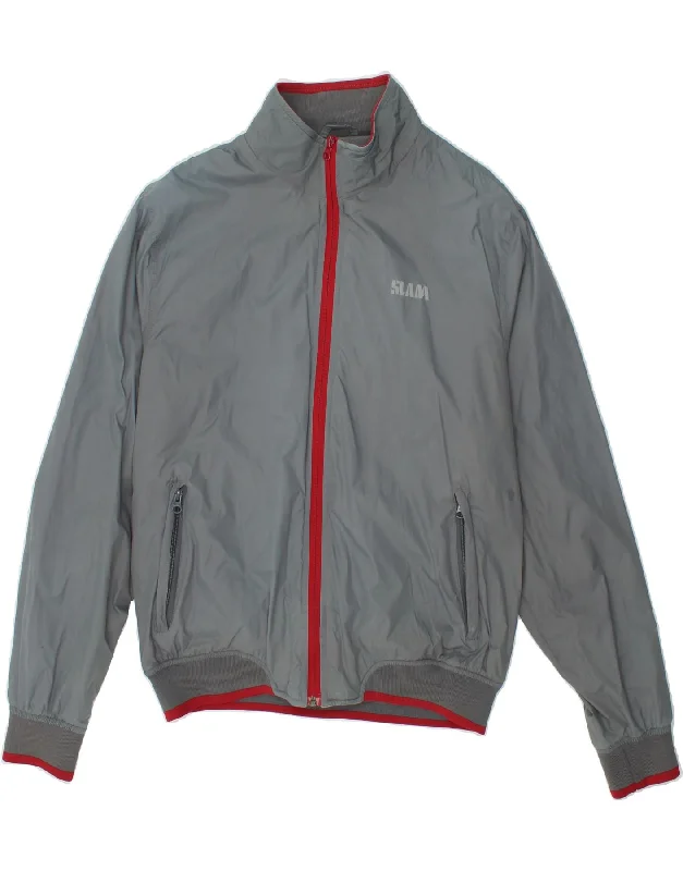 Men's Coats for Winter SportsSLAM Mens Bomber Jacket UK 40 Large Grey Nylon
