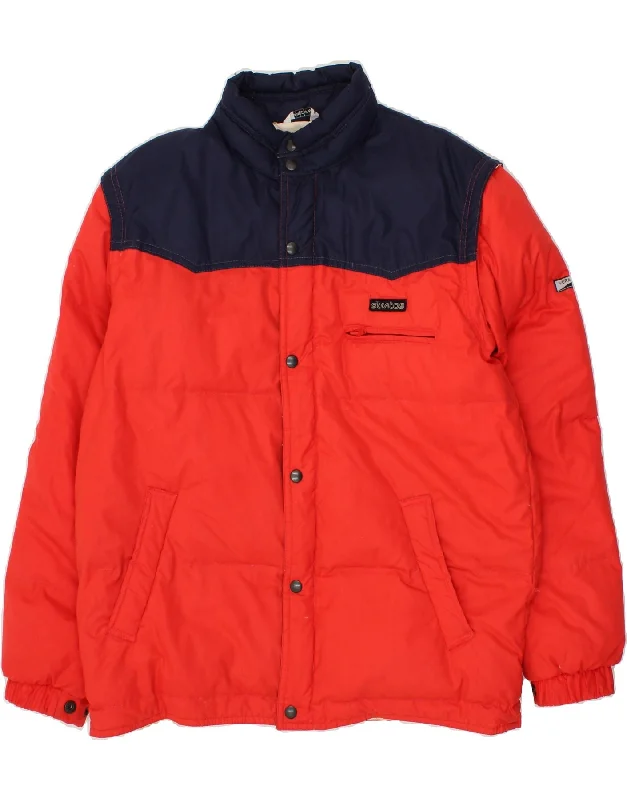 Men's Coats with Ripstop FabricSTRATOS Mens Padded Jacket UK 40 Large Red Colourblock Polyester