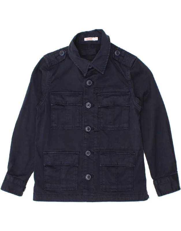Men's Coats for AutumnSUN68 Boys Military Jacket 4-5 Years Navy Blue Cotton