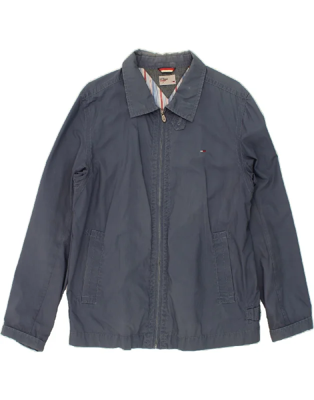 Men's Coats Made in the USATOMMY HILFIGER Mens Bomber Jacket UK 40 Large Navy Blue Cotton