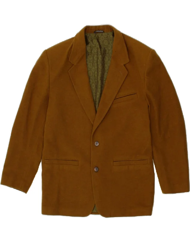 Men's Coats with Reflective StripesVINTAGE Mens 2 Button Blazer Jacket IT 50 Large Brown Viscose