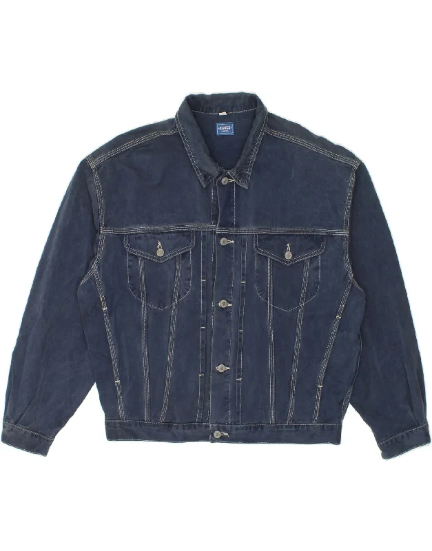 Men's Coats for Ice FishingVINTAGE Mens Bomber Jacket UK 38 Medium Blue Cotton