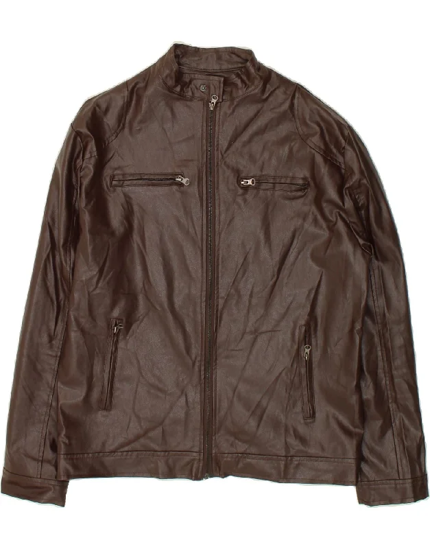 Comfortable Men's ParkasVINTAGE Mens Bomber Jacket UK 38 Medium Brown