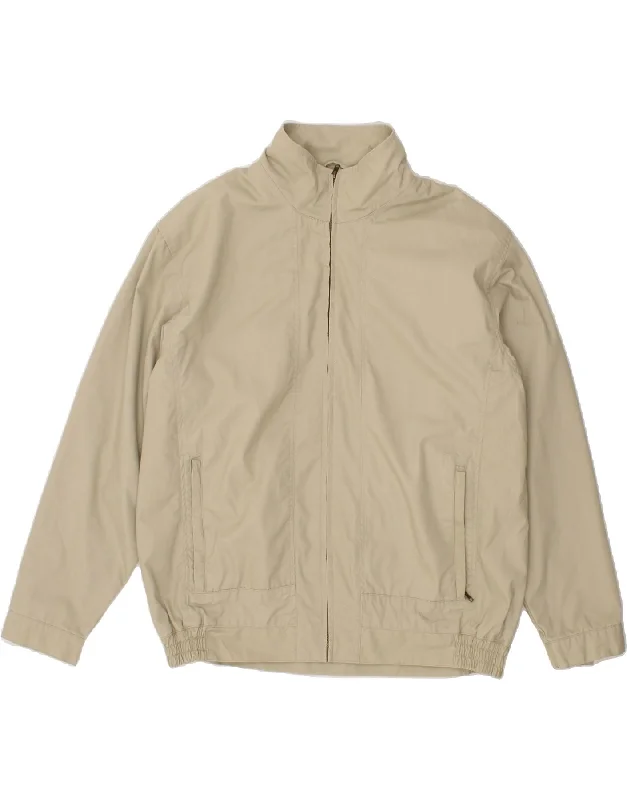 Men's Coats with Ripstop FabricVINTAGE Mens Bomber Jacket UK 40 Large Beige Cotton