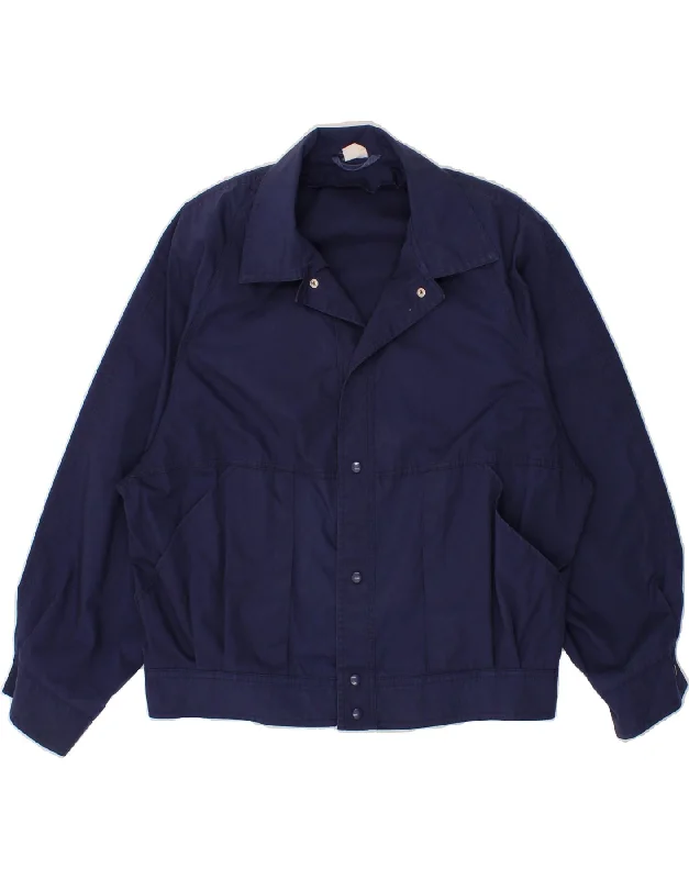 Lightweight Men's WindbreakersVINTAGE Mens Bomber Jacket UK 40 Large Navy Blue