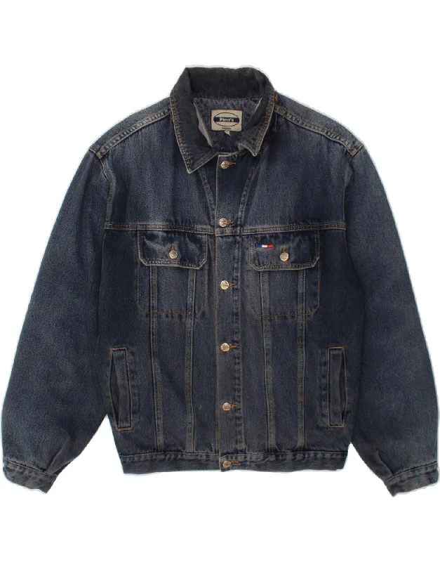 Men's Coats with Hidden PocketsVINTAGE Mens Denim Jacket UK 38 Medium Blue