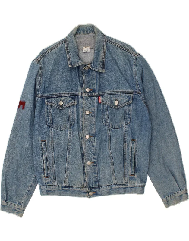 High-Quality Men's Duffle CoatsVINTAGE Mens Denim Jacket UK 38 Medium Blue Cotton